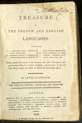 The Treasure of the French and English Languages