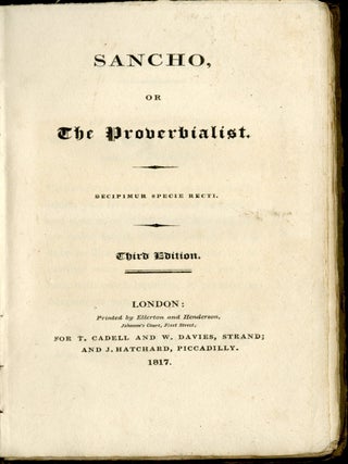 Sancho or the Proverbialist