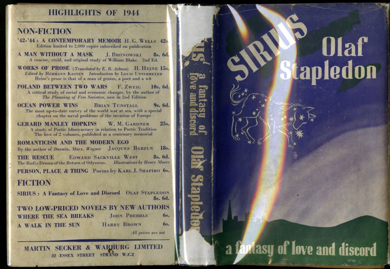 Item #046042 Sirius: A Fantasy of Love and Discord. Stapledon Olaf.