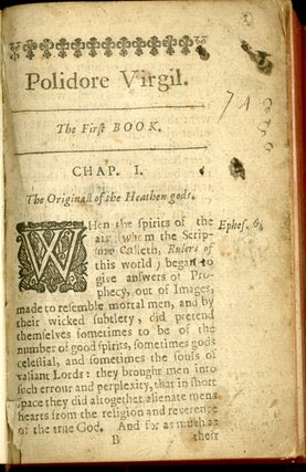 An abridgement of the works of the most learned Polidore Virgil [The works of the famous antiquary, Polidore Virgil]