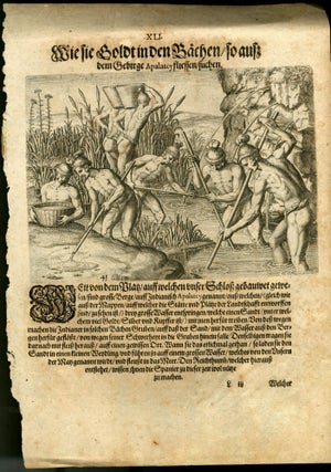 Item #046241 Engraving from a German Language Edition of Le Moyne's Brevis narratio [ca. 1591...
