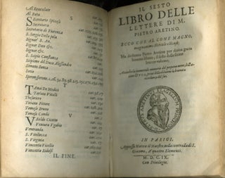 Del Primo (-sesto) libro de le Lettere di M. Pietro Aretino