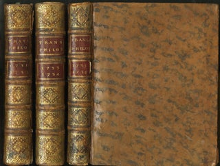 Item #046431 Transactions Philosophiques de la Société Royale de Londres 1731-1736 [with] Table...