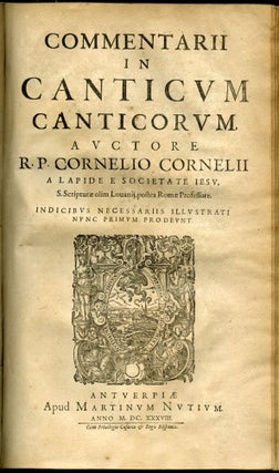 Commentarii in Ecclesiasten Commentarium in Canticum Canticorum et Librum Sapientiae