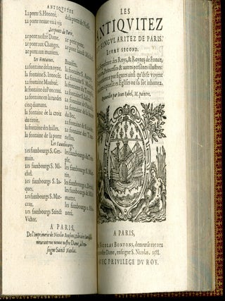 Les Antiquitez Croniques et Singularitez de Paris, Ville Capitalle du Royaume de France.