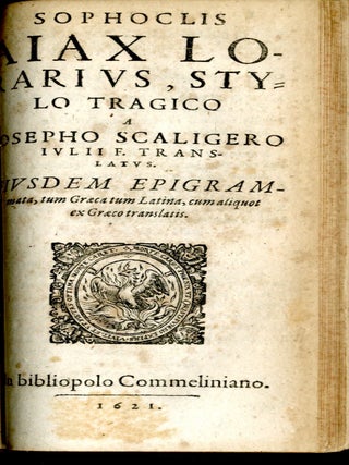 Poemata omnia in duas partes divisa. Pleraque omnia in publicum iam primum prodeunt reliqua vero quam ante emendatius edita sunt. Sophoclis Aiax Lorarius stylo tragico a Iosepho Scaligero Iulii F. translatus. Eiusdem Epigrammata quaedam