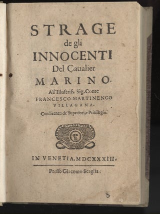 Strage de gli innocenti del cavalier Marino.