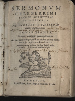 Sermonum celeberrimi Sacrae Scripturae professoris Fr. Gabrielis
