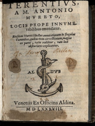 Terentius, a M. Antonio Mureto locis prope innumerabilibus emendatus
