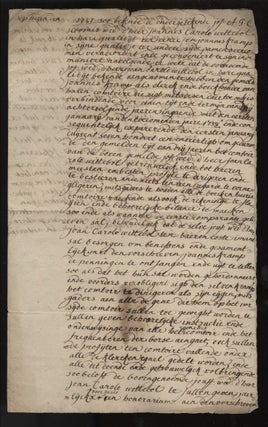 Item #046781 Dutch Financial Document from 1737. Joan Carolo, Joannes Kramp