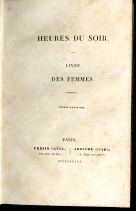 Heures du Soir. Livre des Femmes