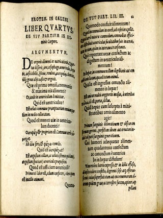 Erotemata in Galeni, de usu partium in Hominis corpore, Libros XVII