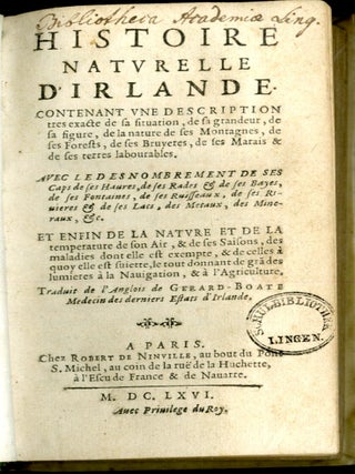 Histoire Naturelle D'Irlande