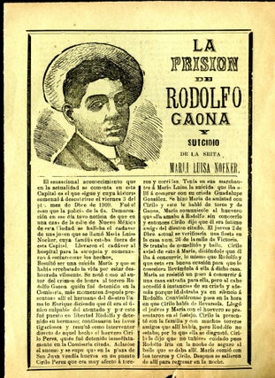 Item #047012 La Prision de Rodolfo Gaona Suicido. Guadalupe Posada Jos&eacute