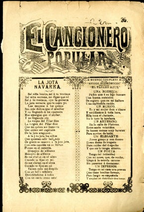 Item #047035 El Cancionero Popular Num. 25: La Jota Navarra. Guadalupe Posada Jos&eacute