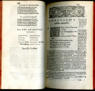 Sophoclis Tragoediae Septem. Una cum omnibus Graecis scholiis, & cum Latinis Ioach. Camerarii