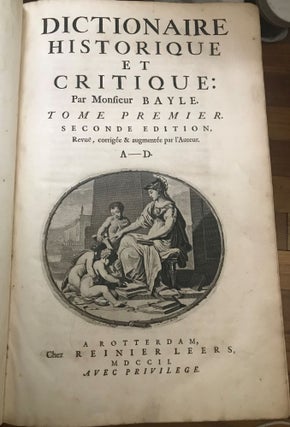 Item #047091 Dictionaire (Dictionnaire) Historique et Critique. Bayle Pierre