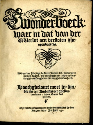 T'Wonder-Boeck: waer in dat van der Werldt aen versloten gheopenbaert is