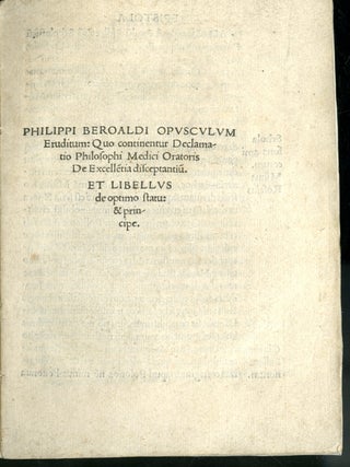 Declamatio Philosophi, Medici, Oratoris