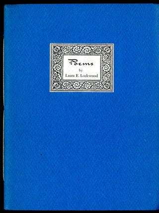 Item #047192 Poems. Lockwood Laura E