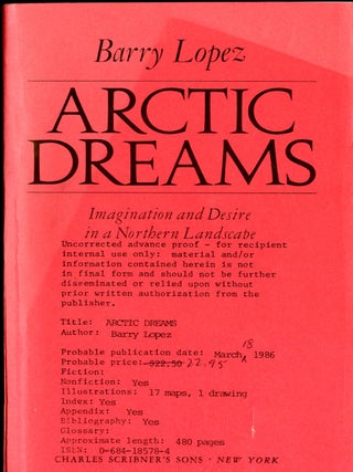 Item #047314 Arctic Dreams. Lopez Barry