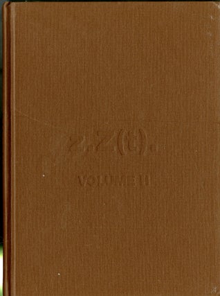 Item #047341 z.Z(t). volume II. Braeckman Dirk