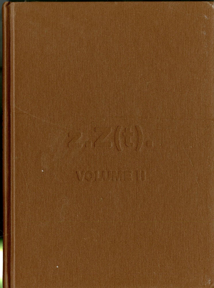 Item #047341 z.Z(t). volume II. Braeckman Dirk.