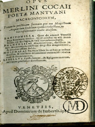 Opus Merlini Cocaii Poetae Manuanti Macaronicorum.