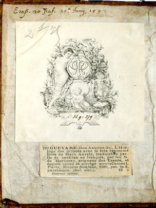 L'Horloge des Princes, avec le très renommé livre de Marc-Aurèle