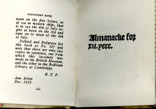 Almanac for Twelve Years: 1508-1519 [Almanacke for XII Yere]