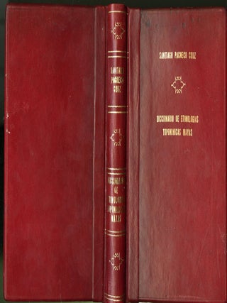 Item #047959 Diccionario de Etymologias Toponomicas Mayas. Santiago Pacheco Cruz