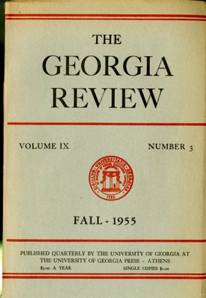 Item #048069 The Georgia Review Volume IX Number 3 Fall 1955 [with Frost Poem "From a Milkweed...