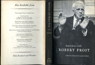 Item #048075 Interviews with Robert Frost. Robert Frost, Edward Connery Lathem