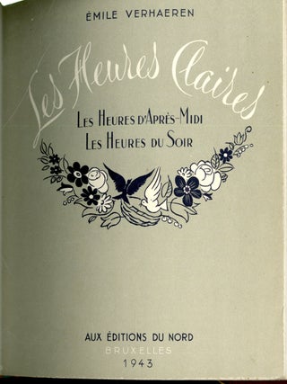 Les heures claires. Les heures d'après-midi. Les heures du soir [art deco binding