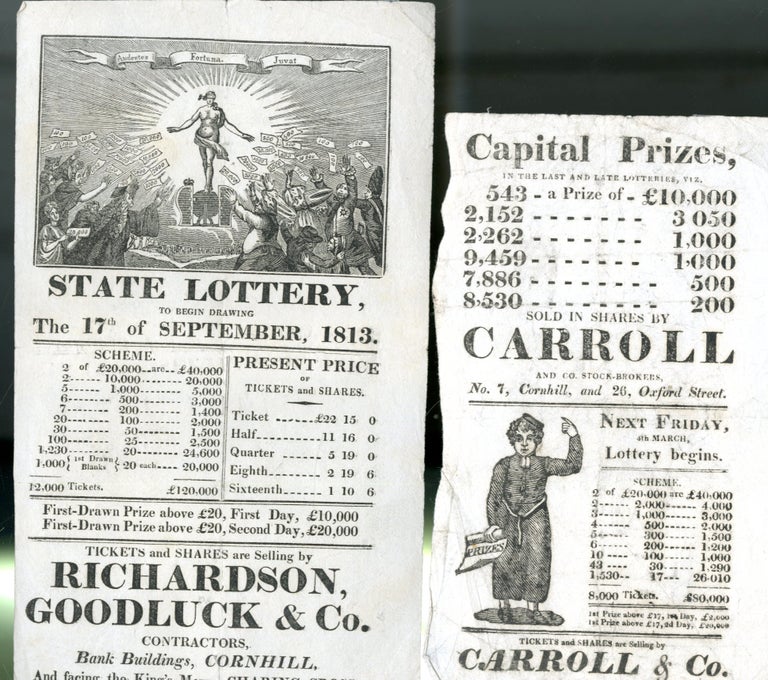 Item #048158 English State Lottery Advertisements.