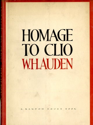 Item #048217 Homage to Clio. W. H Auden