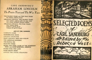 Item #048220 Selected Poems. Carl Sandburg