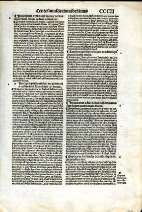 Item #048267 Incunable Bible Leaf from Psalms (Psalm 118). Bible