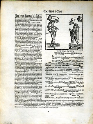 Item #048279 Terentius comico carmine. (single leaf). Publius Terentius Afer, Terence