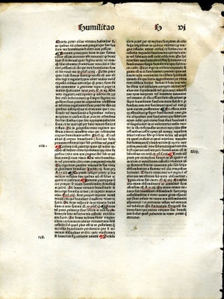 Summa praedicantium (single incunable leaf)