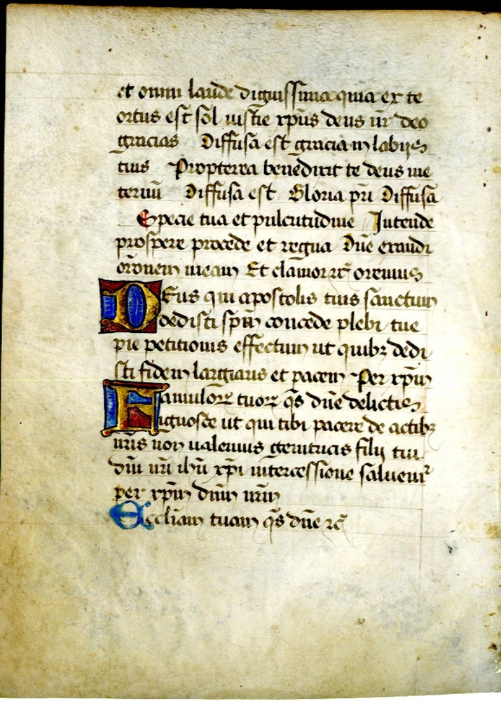 Item #048294 Manuscript leaf on vellum from a Book of Hours. anon.