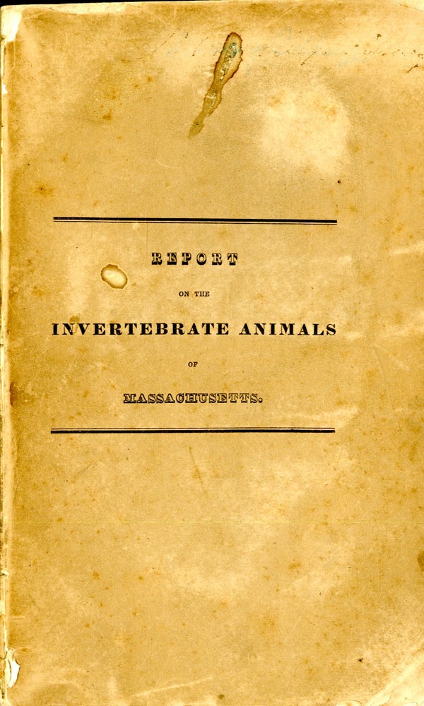 Item #048306 Report on the invertebrata of Massachusetts, comprising the Mollusca, Crustacea, Annelida, and Radiata. A. A. Gould.