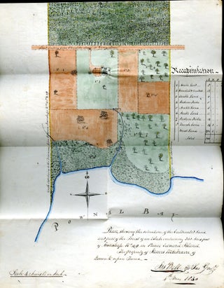 Prince Edward Island. A group of 7 land documents, conveyances and colored plans