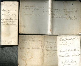 Prince Edward Island. A group of 7 land documents, conveyances and colored plans