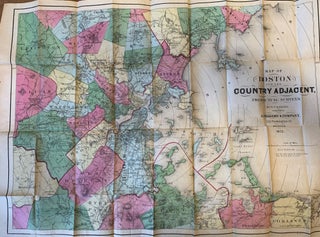 Item #048323 A. Williams & Co.'s Map of Country Around Boston. A. Williams