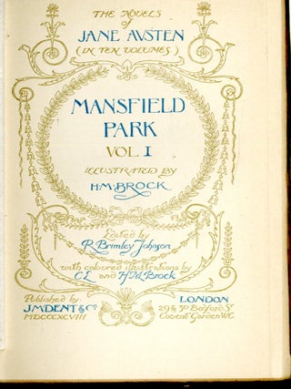 Jane Austen's Novels. Edited by Reginald Brimley Johnson in Ten Volumes