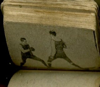 Pair of turn of the century flip books. Boxing and Dancing