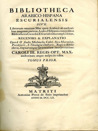Bibliotheca Arabico-Hispana Escurialensis