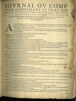 Item #048514 Le Second Livre Journal ou Comptoir, Contenant le Vray Discours et Description...