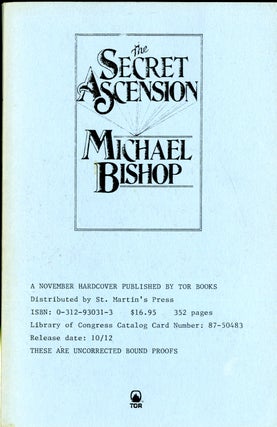 Item #048549 The Secret Ascension. Michael Bishop